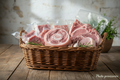 Panier de viande de porc avec texte "Photo provisoire"